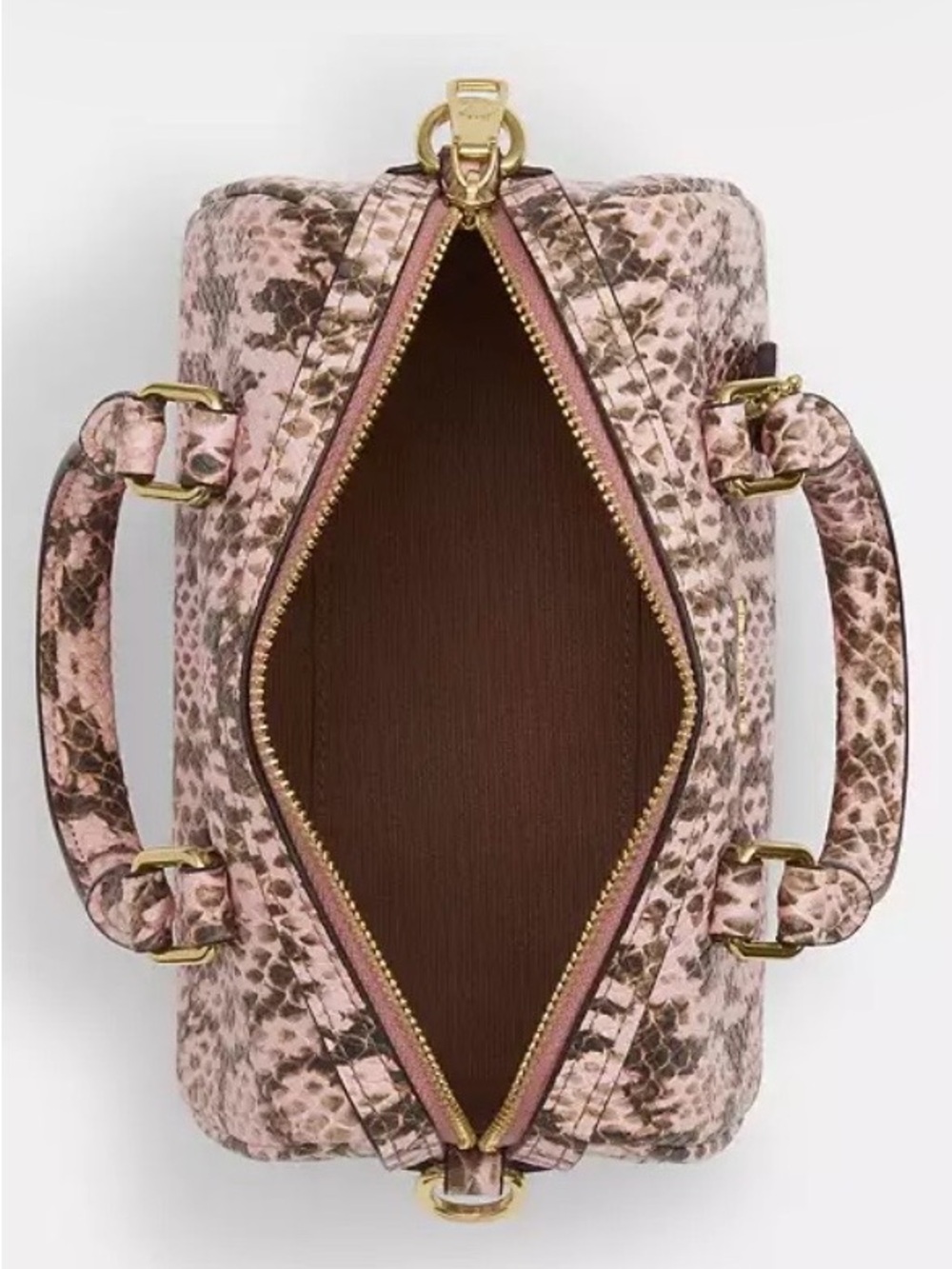 Coach Mini Rowan Crossbody Bag in Snake-Embossed Leather with Card Case - NWT - Picture 12 of 16
